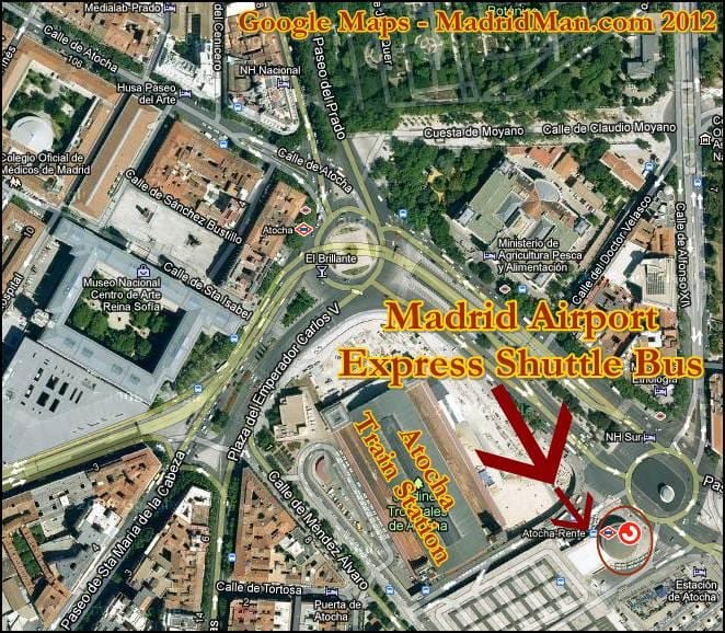 puerta de atocha ვაგზლის რუკა