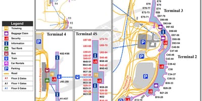 Barajas აეროპორტის რუკა