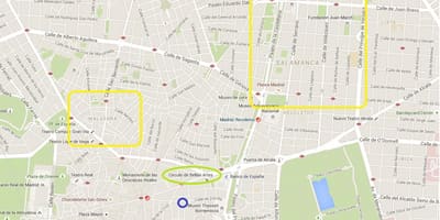 რუკა malasana Madrid