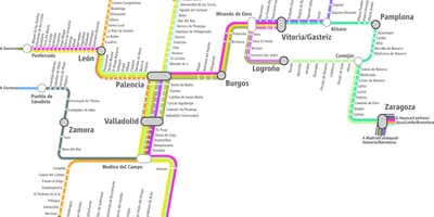 რუკა renfe მატარებელი რუკა Madrid