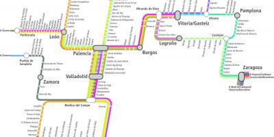 რუკა renfe მატარებელი რუკა Madrid