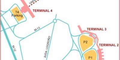 მადრიდის აეროპორტის ტერმინალის რუკა