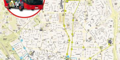 Madrid city bus tour რუკა